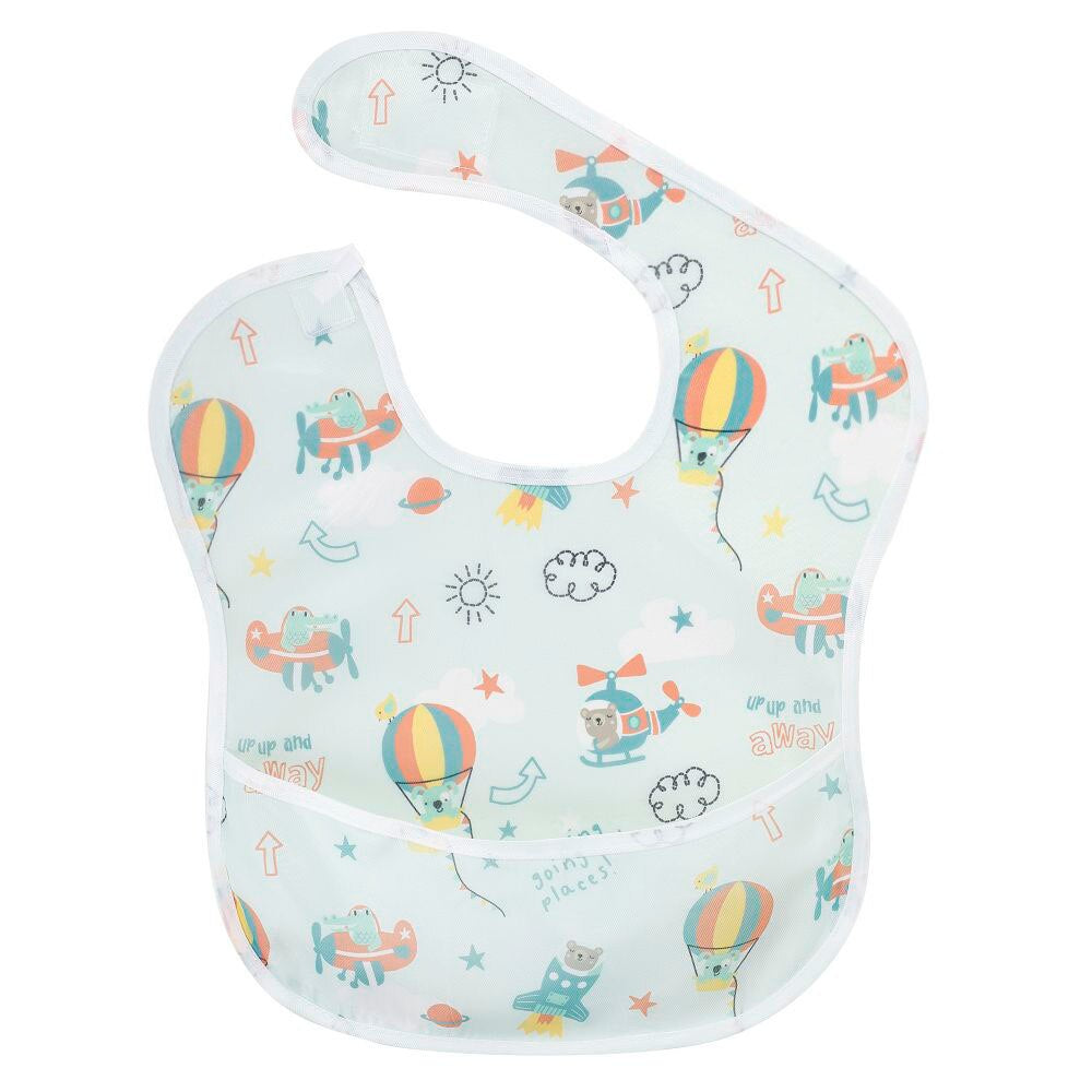 1Pcs Baby Bibs TPU Waterproof Feeding Bibs Unisex Washable Fashion Bibs for Girls & Boys Stain and Odor Resistant