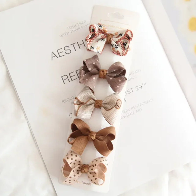 10/5Pcs Bowknot Baby Girl Hairpins Cute Floral Plaid Dot Children Hair Clips Baby Hairpin Kids Barrettes Baby Hair Accessories