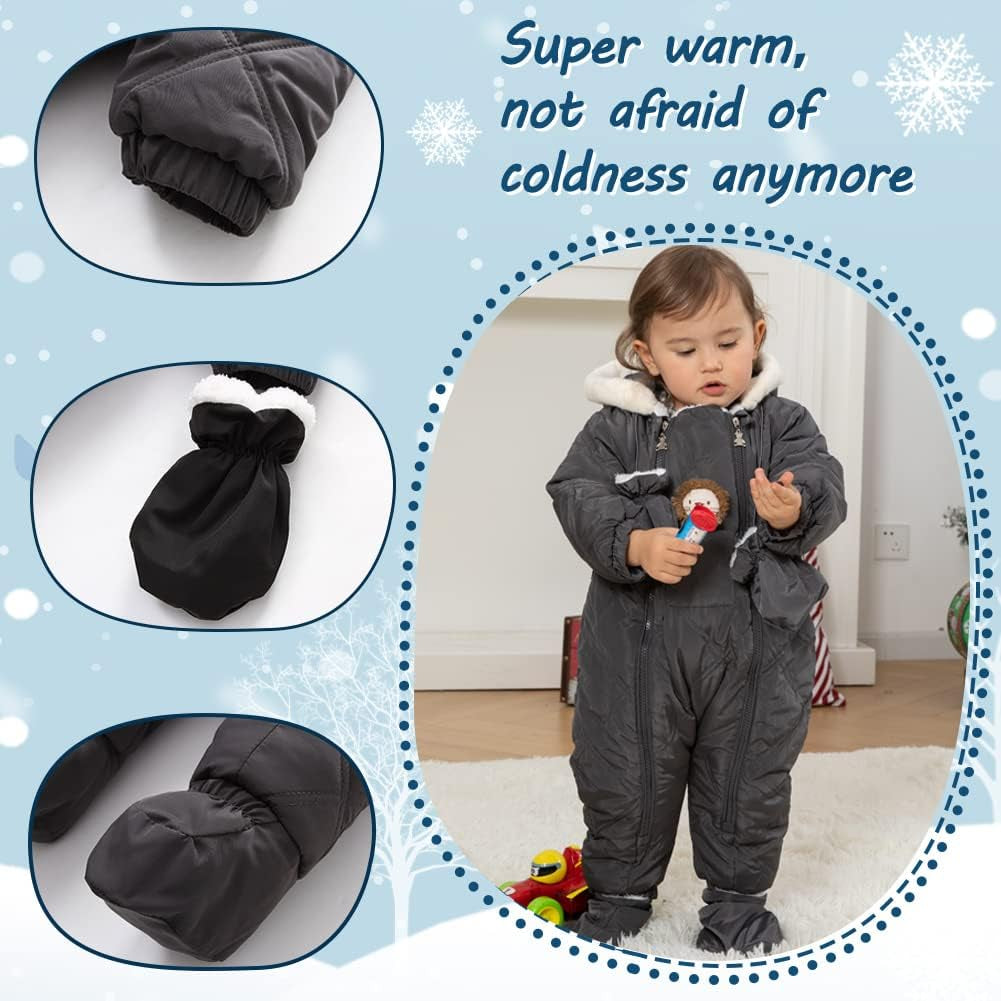 Baby Winter Outfit Coat Romper Outwear Hooded Footie Toddler Infant Lion Snowsuit